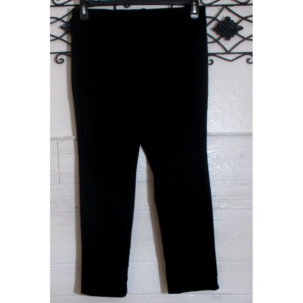 Charter Club Women's Cambridge Slim Knit Pants Size 8P Black Elastic Waist